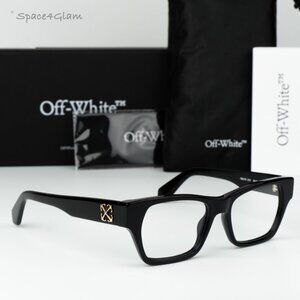 Off-White Women Eyeglasses Black Square OERJ07E STYLE 7E 1000 NEW AUTHENTIC